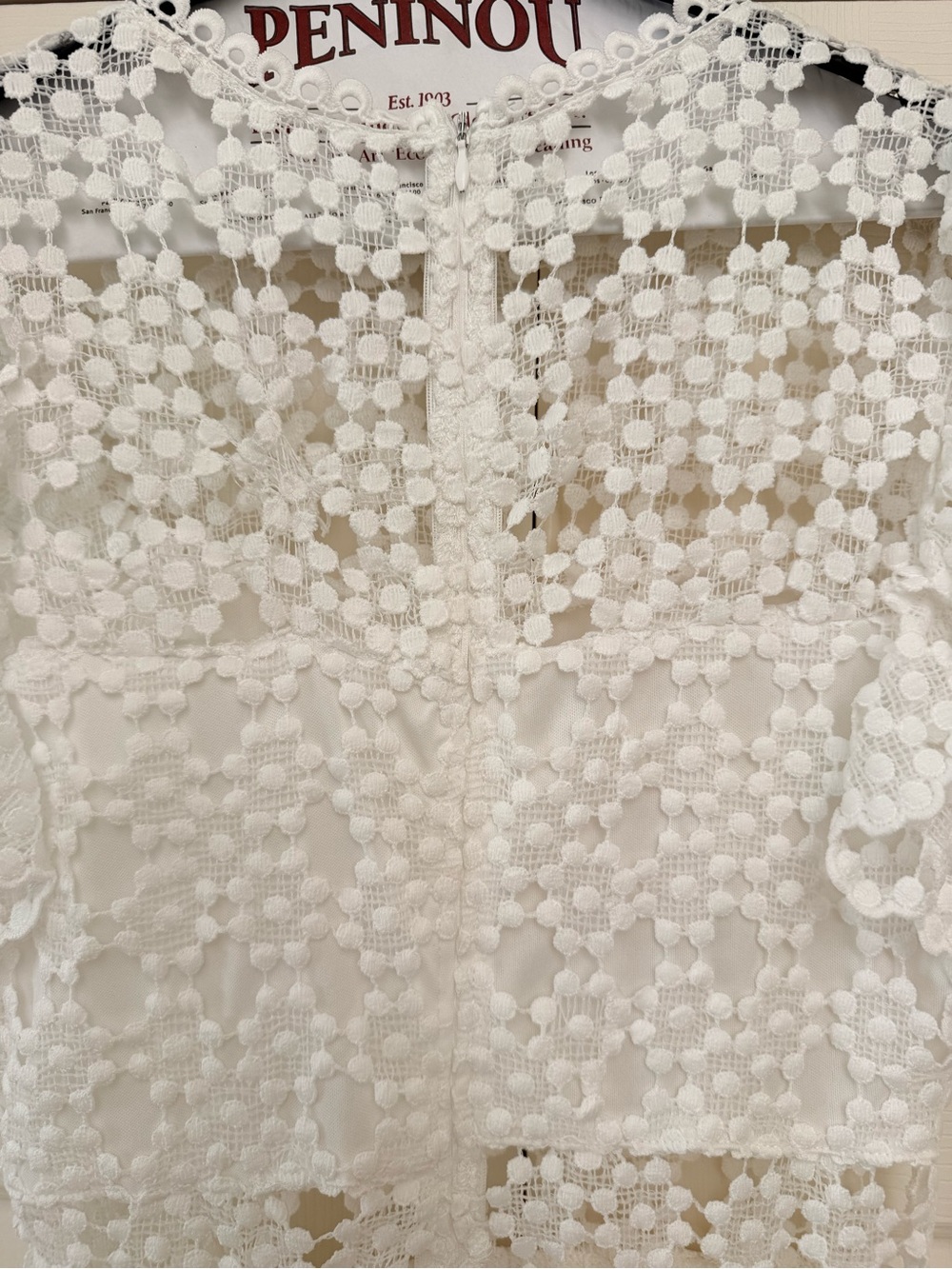 White Crochet Midi Dress - Picture 12 of 16